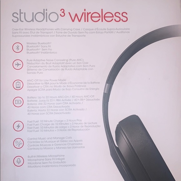 BeatsStudio3 wireless headphones - Picture 3 of 4